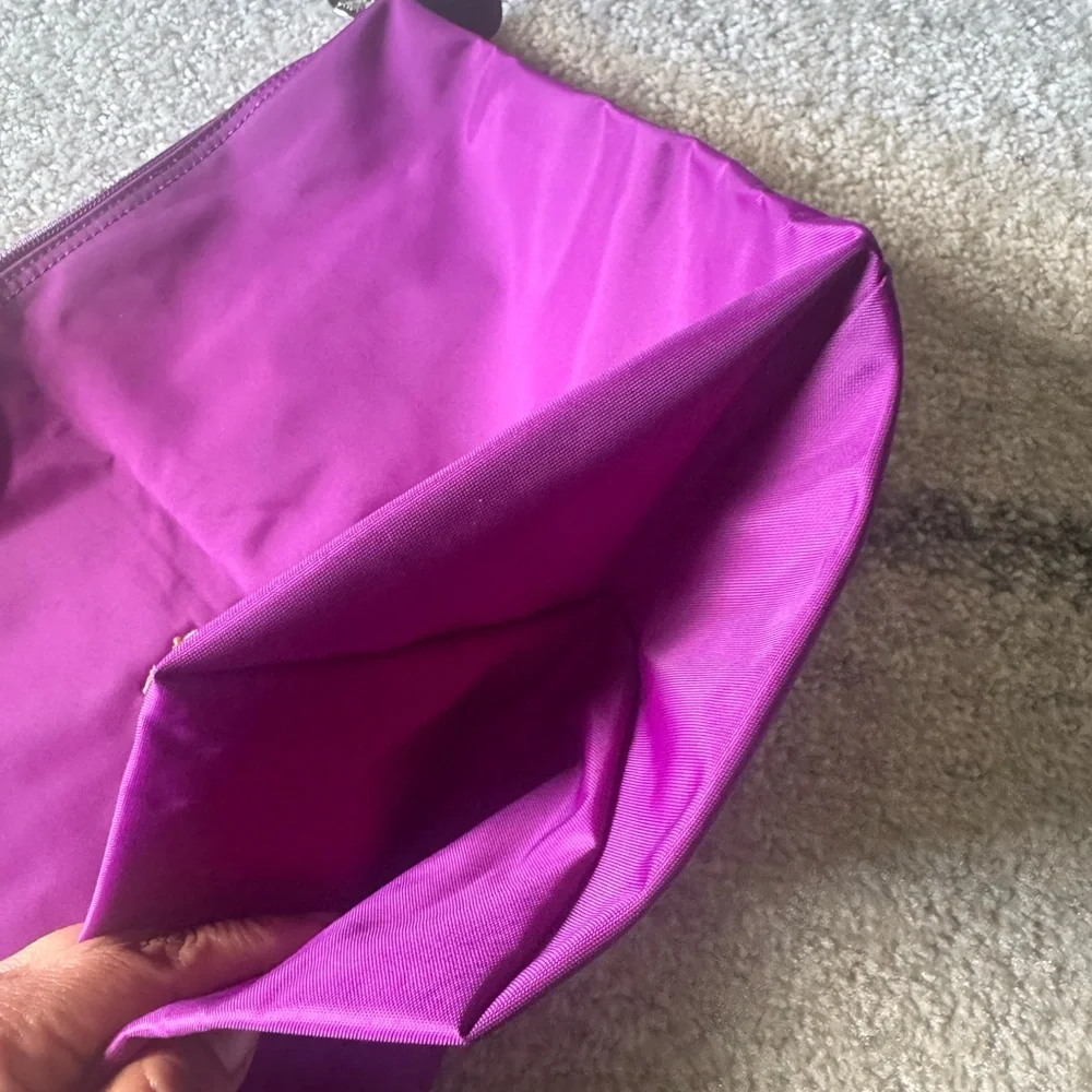 Longchamp Purple Nylon Tote bag with Gold Logo - Picture 10 of 16